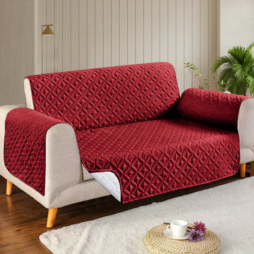 Ultrasonic Sofa Cover - Maroon