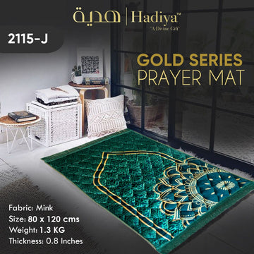Gold Series Prayer mat Printed Jaye-Nemaaz (Zink Flower)