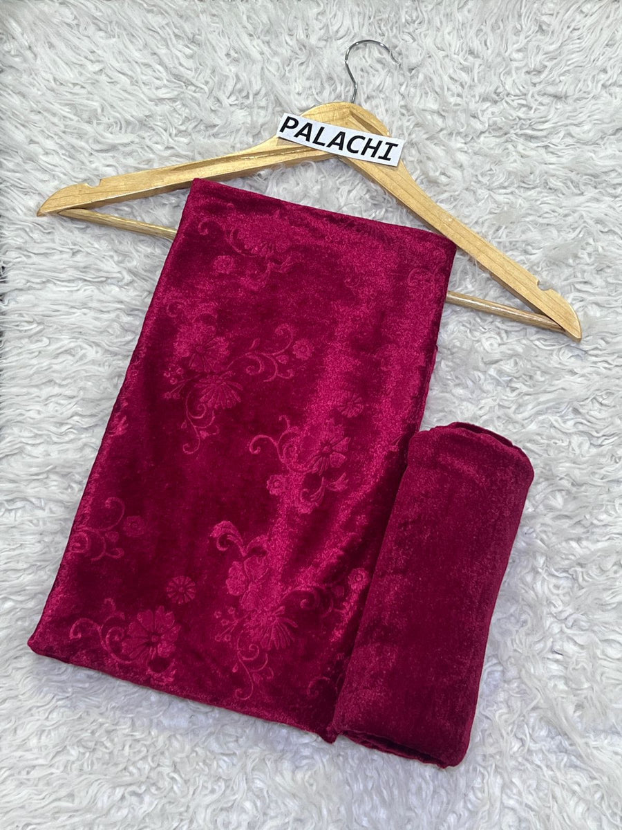 KOREAN VELVET 2PC OC-02 ( Maroon )