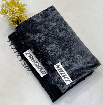 KOREAN VELVET 2PC KT-23 ( Dark Grey )