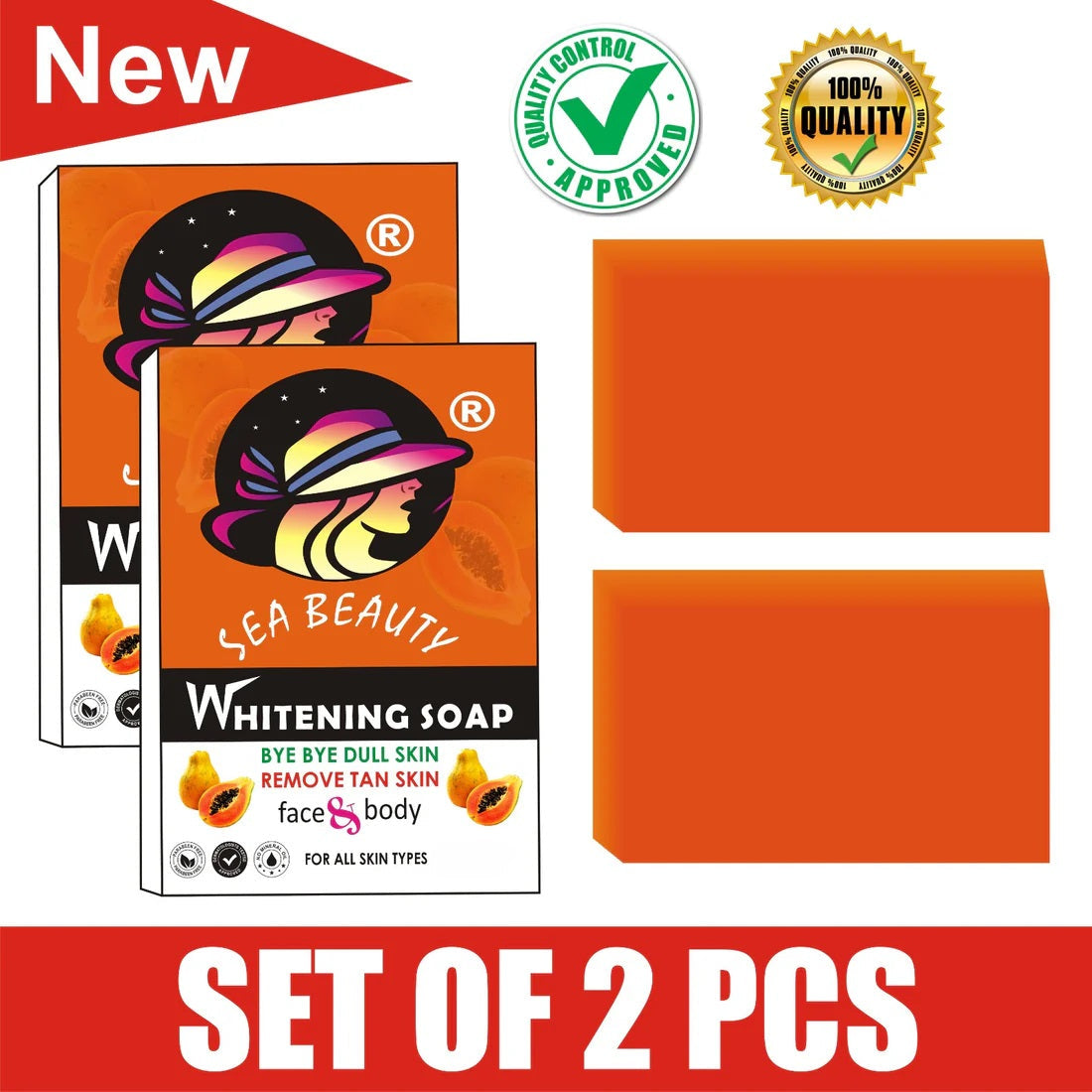 Sea Beauty Whitening Soap x [PACK OF 2]